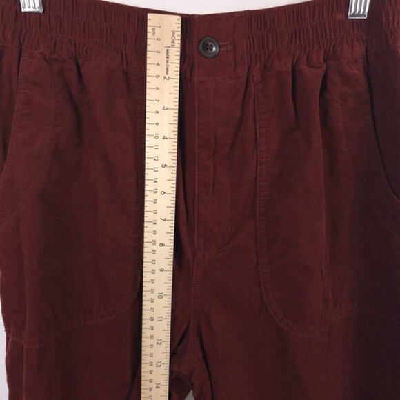 MADEWELL Huston Corduroy Zip Elastic Waist Straight Crop Pants COTTON Size SMALL - Picture 10 of 13